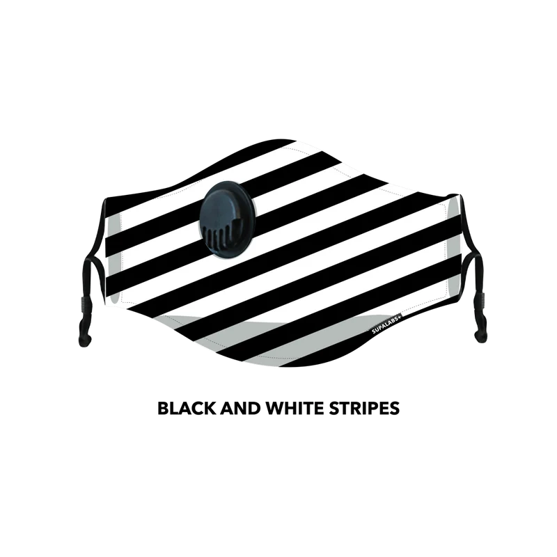 Li Adult Hero Mask Blk/wht Str Black-white Stripe