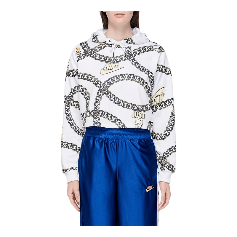 W Crop Top Hoodie White
