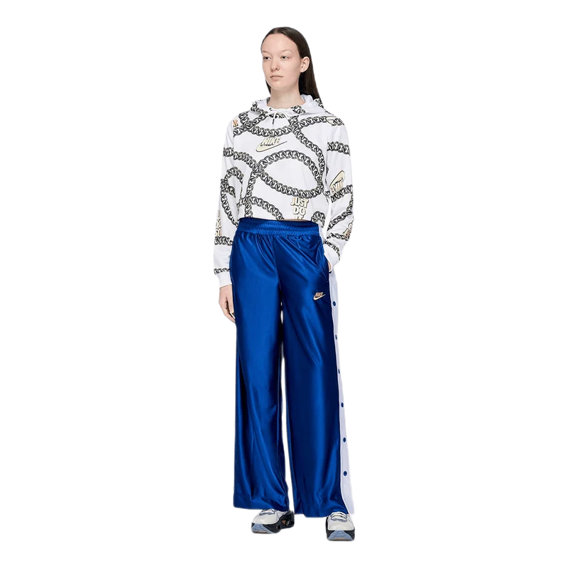 W Crop Top Hoodie White