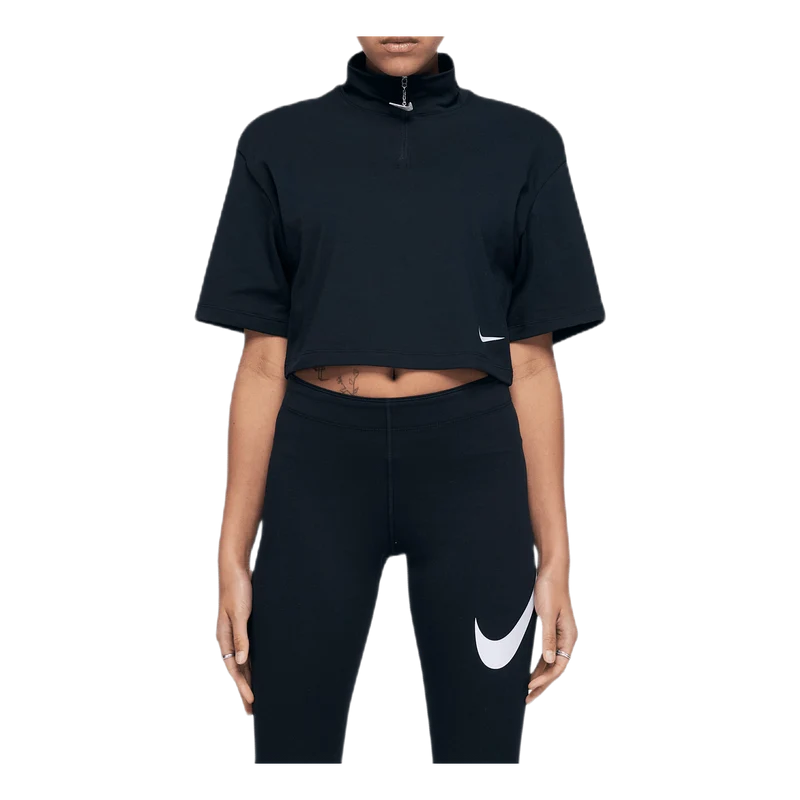 W Swoosh Top Ss Mock Black