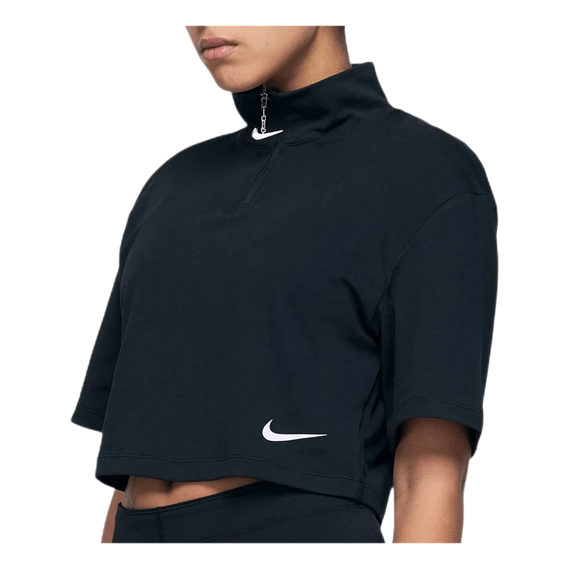 W Swoosh Top Ss Mock Black