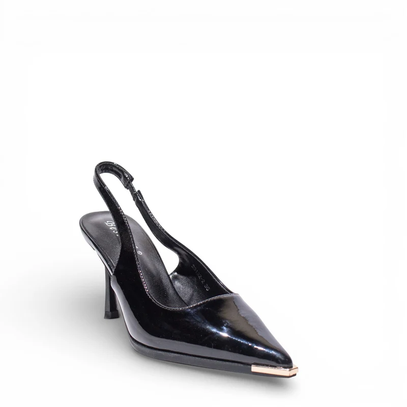 EuropeonUnion Women Black VernisLeather Heels #4781
