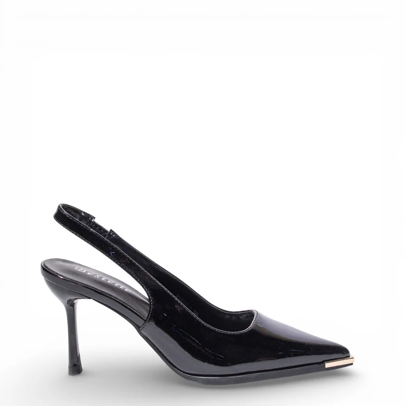 EuropeonUnion Women Black VernisLeather Heels #4781
