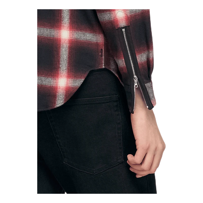 Sleeze Zip Shirt Red