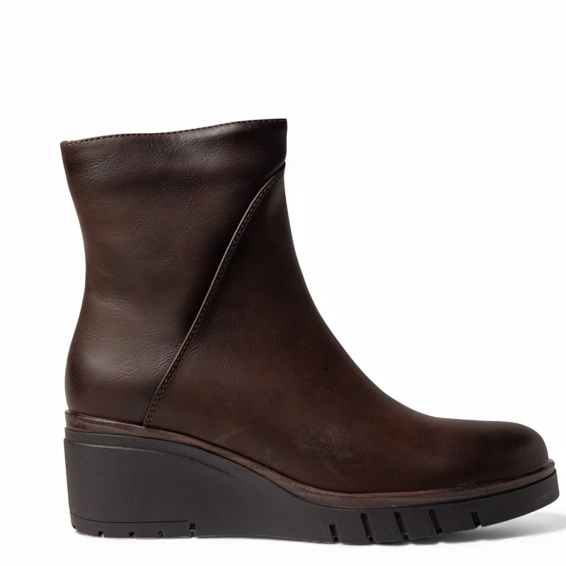 Europeon Union Women Brown Leather Half Boot #4618