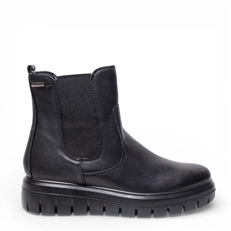 Italian Women Black Leather HalfBoot #4757