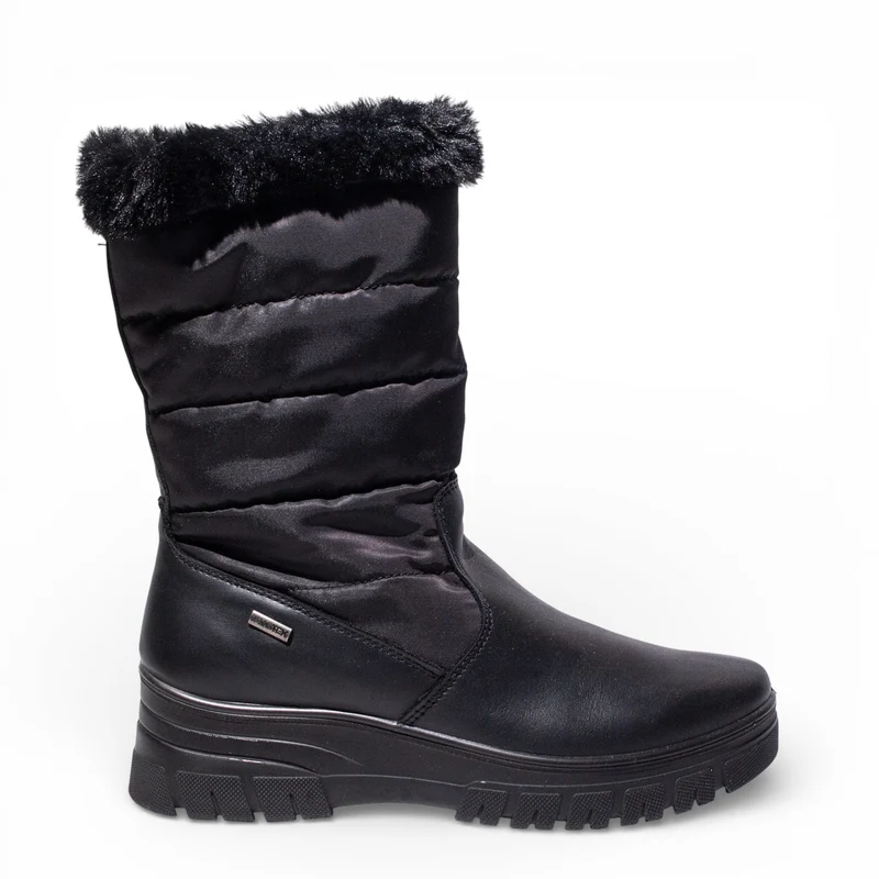 Italian Women Black WaterProof HalfBoot #4755