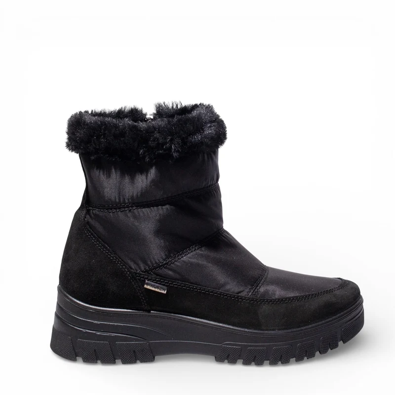 Italian Women Black WaterProof HalfBoot #4752