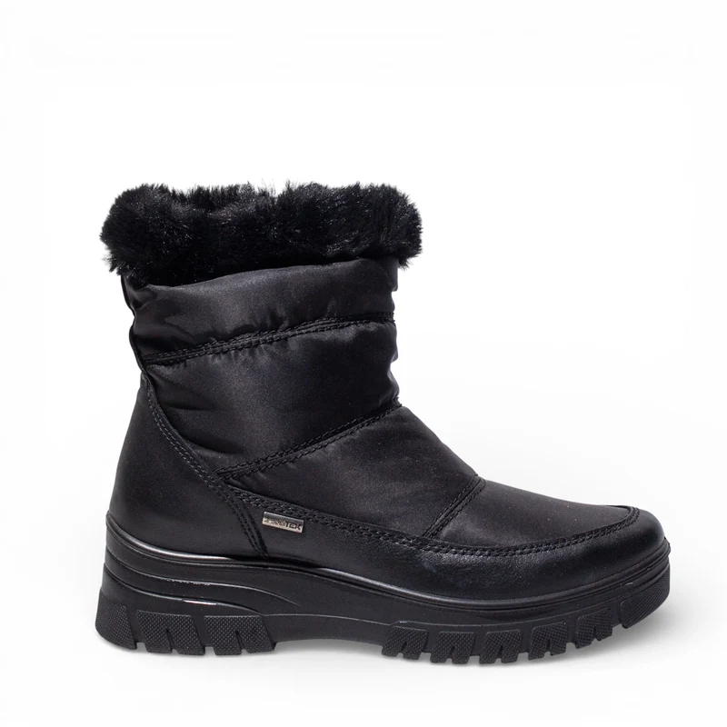 Italian Women Black WaterProof HalfBoot #4751