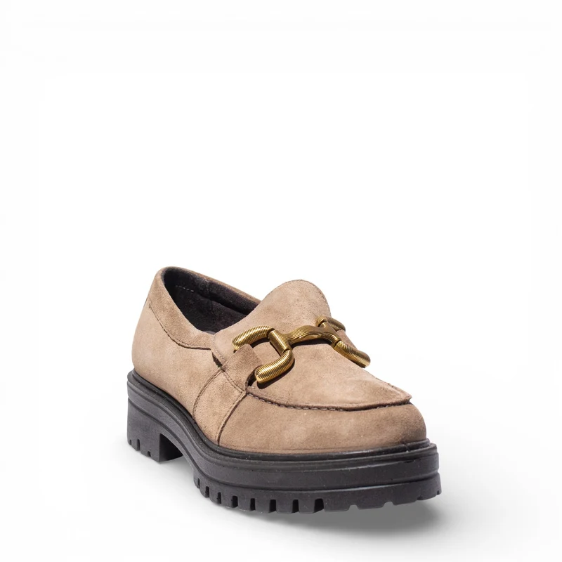 Italian Women Cafe Chamois Shoes #4763