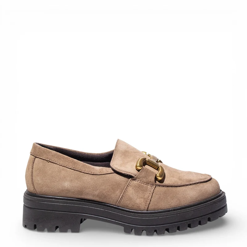 Italian Women Cafe Chamois Shoes #4763