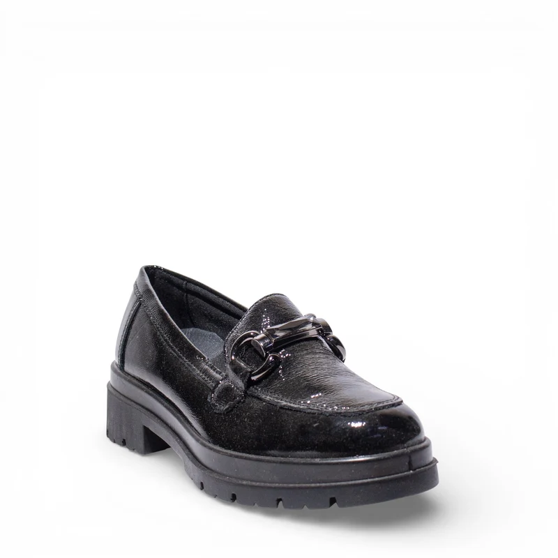 Italian Women Black VernisLeather Shoes #4760