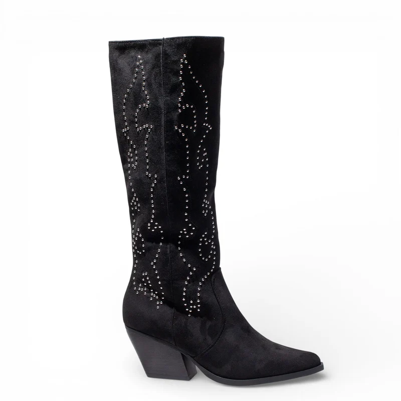 EuropeonUnion Women Black Chamois Boot #4845