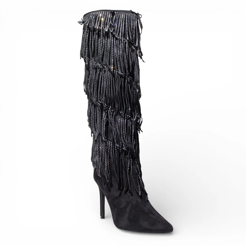 EuropeonUnion Women Black Chamois Boot #4842