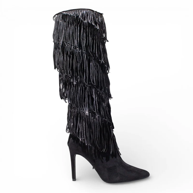 EuropeonUnion Women Black Chamois Boot #4842