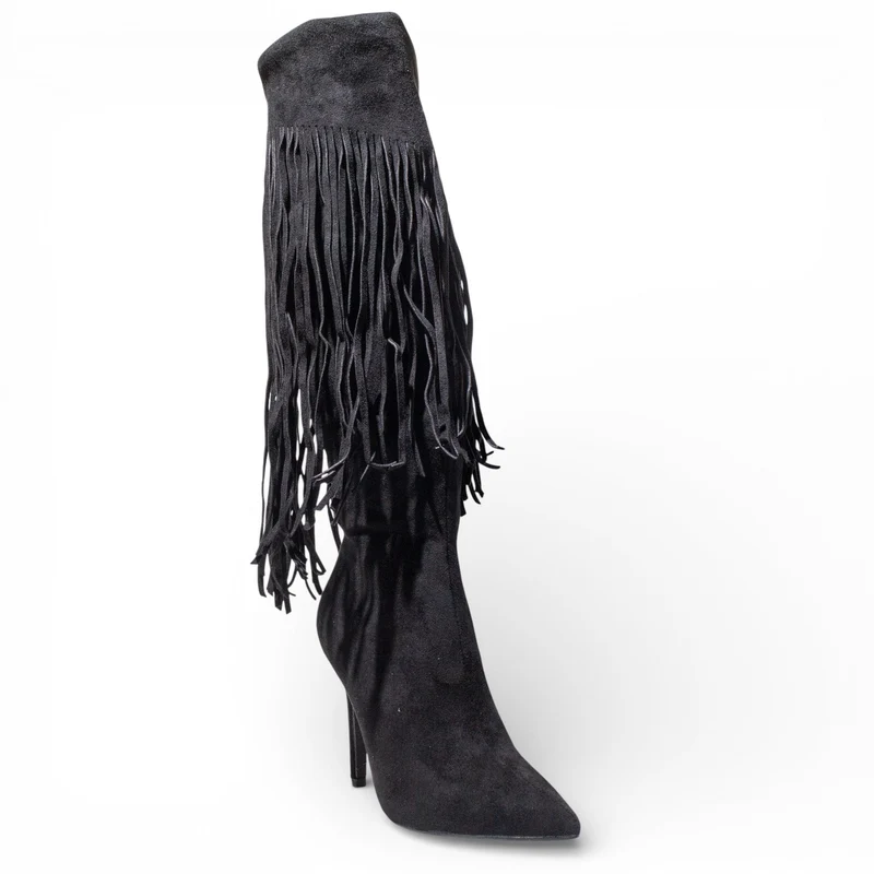 EuropeonUnion Women Black Chamois Boot #4841
