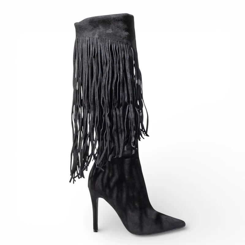 EuropeonUnion Women Black Chamois Boot #4841