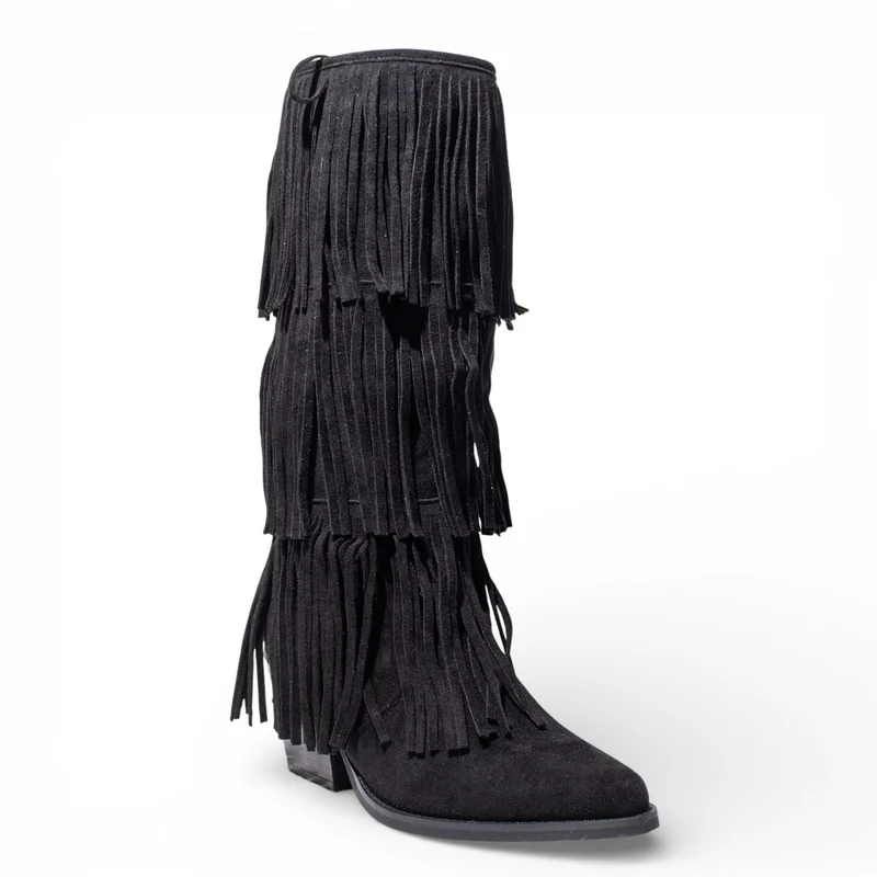 EuropeonUnion Women Black Chamois Boot #4834