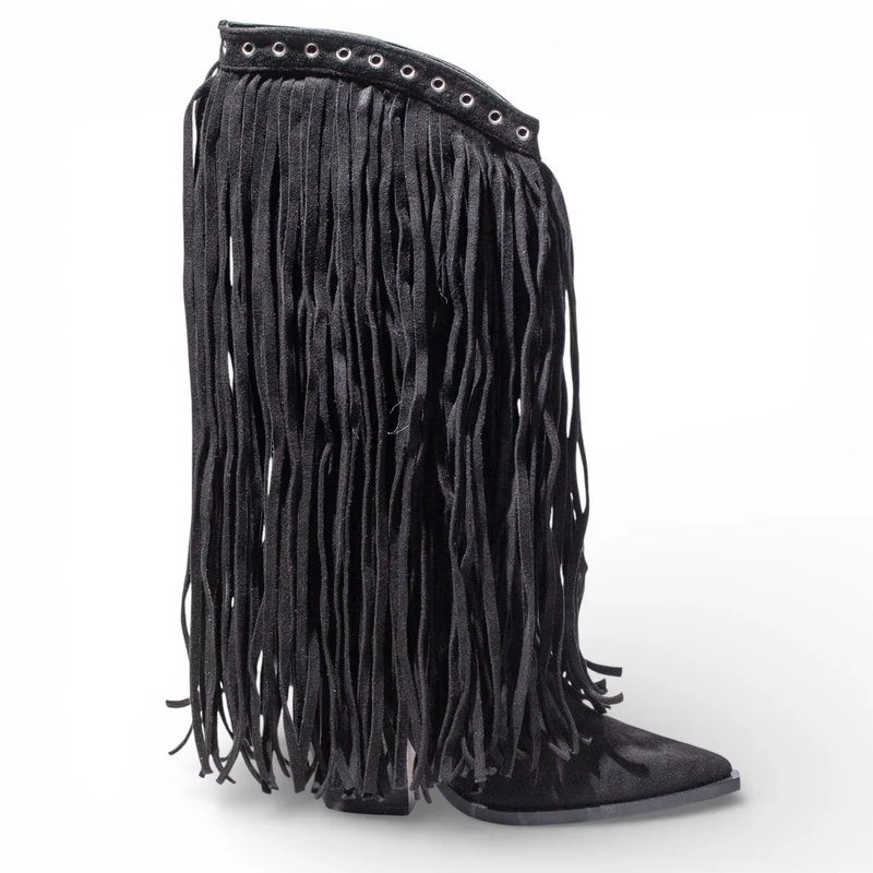 EuropeonUnion Women Black Chamois Boot #4830