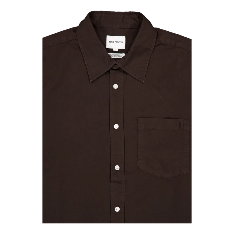 Osvald Bd Twill Shirt 2022 Espresso