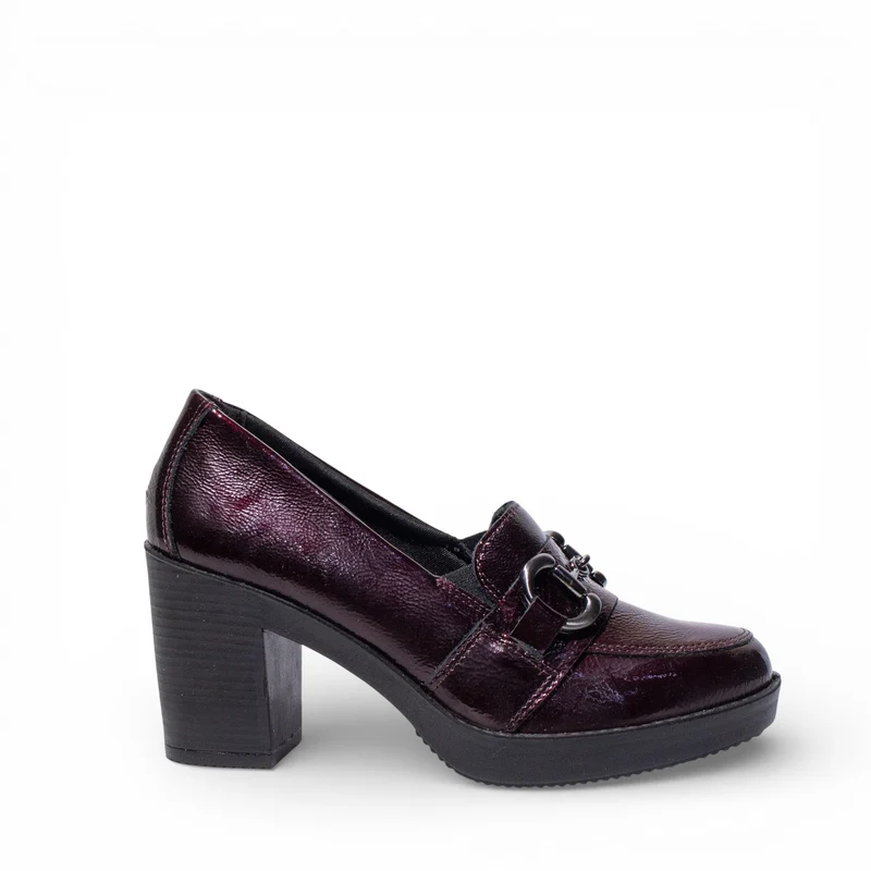 Italian Women Maroon VernisLeather Shoes #4746