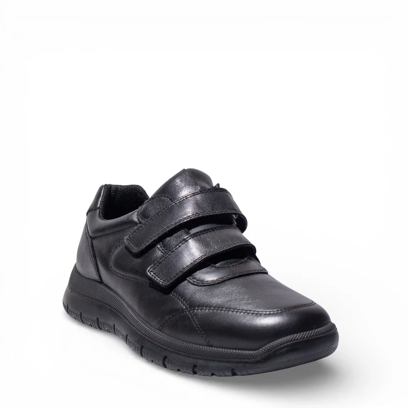 Italian Men Black Leather HalfBoot #5113