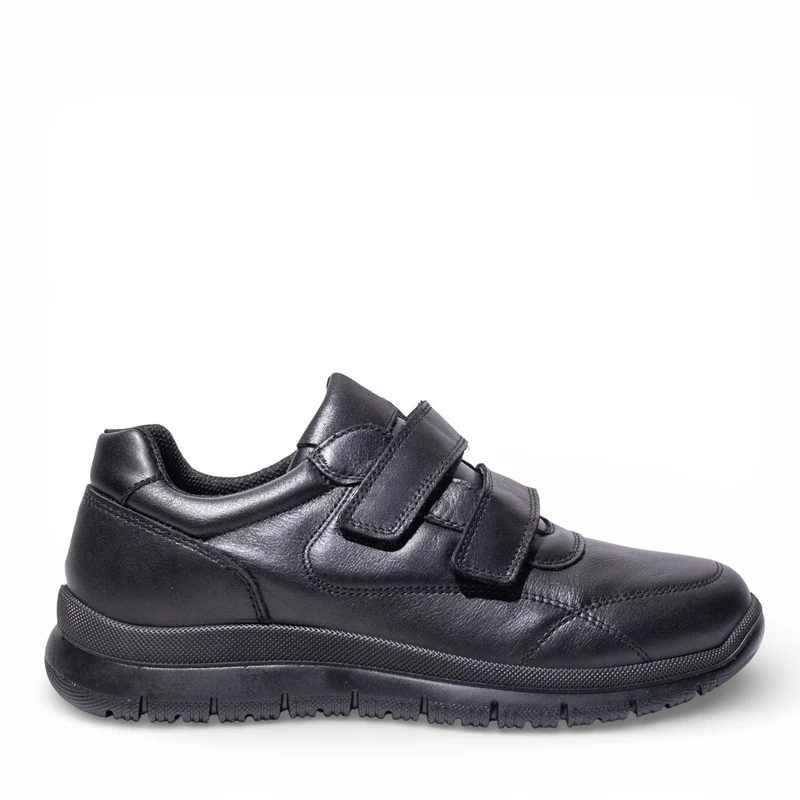 Italian Men Black Leather HalfBoot #5113