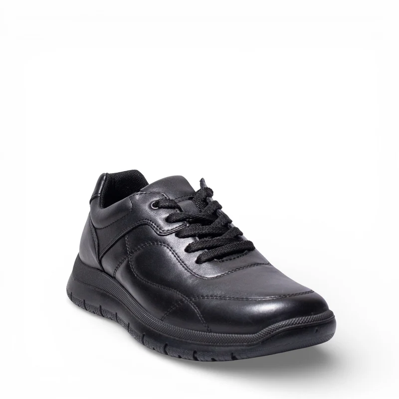 Italian Men Black Leather HalfBoot #5112