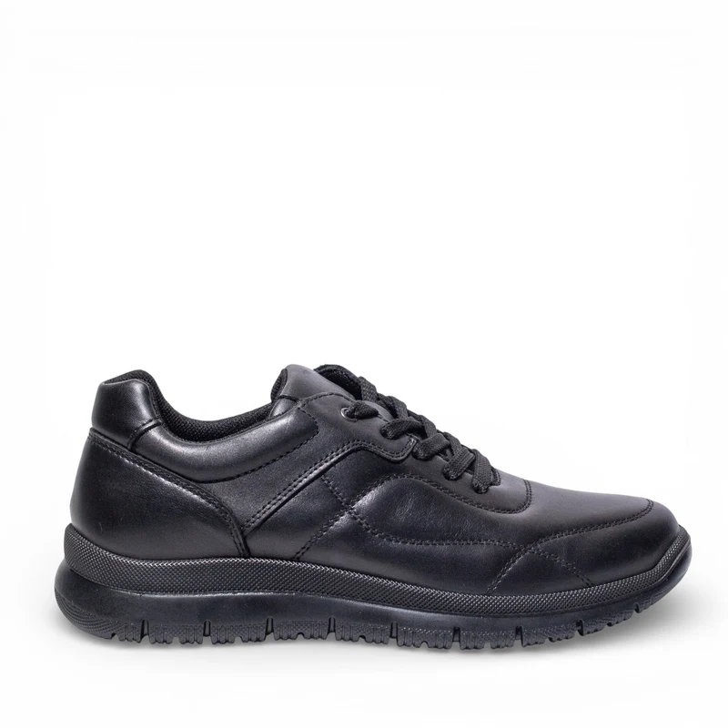 Italian Men Black Leather HalfBoot #5112