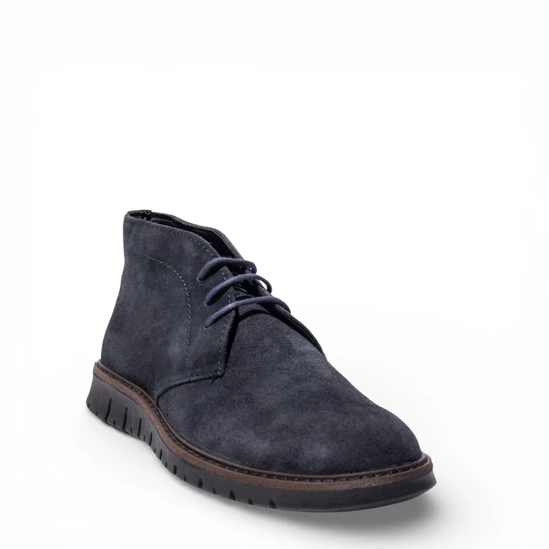 Italian Men DarkBlue Chamois HalfBoot #5108