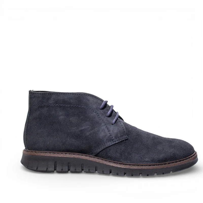 Italian Men DarkBlue Chamois HalfBoot #5108