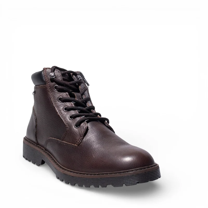 Italian Men Brown Leather HalfBoot #5105