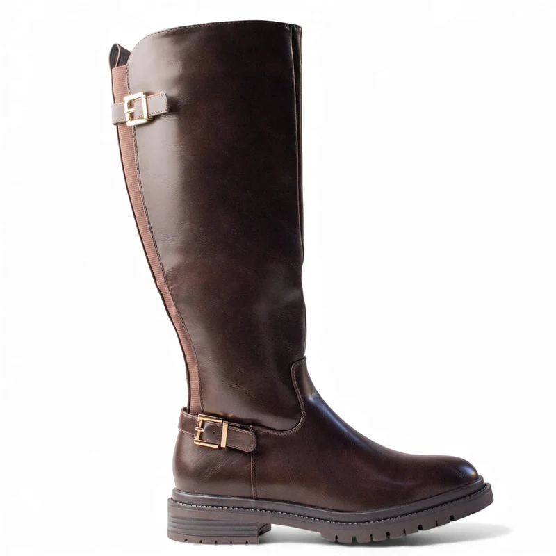 Europeon Union Women Brown Leather Boot #4661