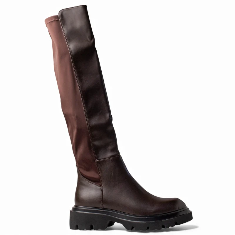 Europeon Union Women Brown Leather Boot #4613