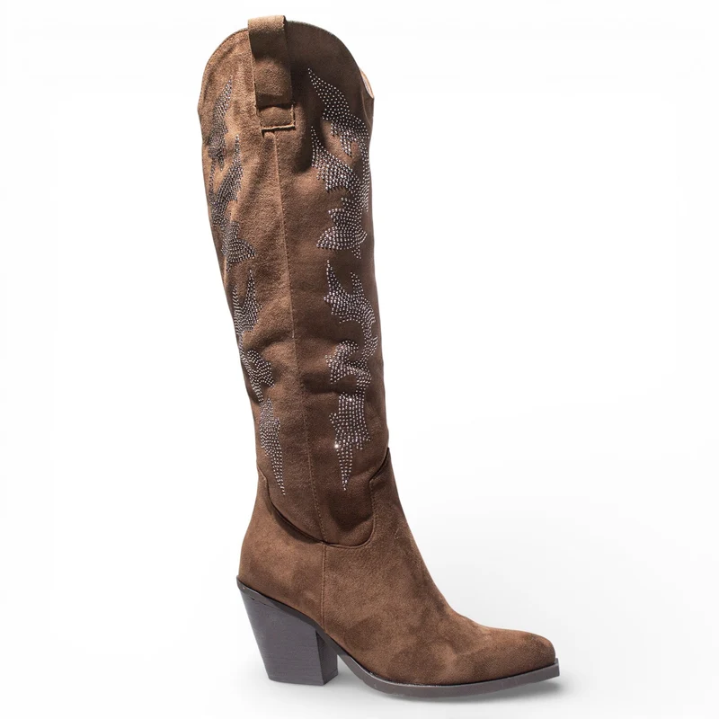 EuropeonUnion Women Brown Chamois Boot #4819