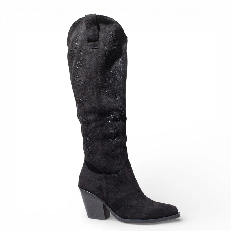 EuropeonUnion Women Black Chamois Boot #4818