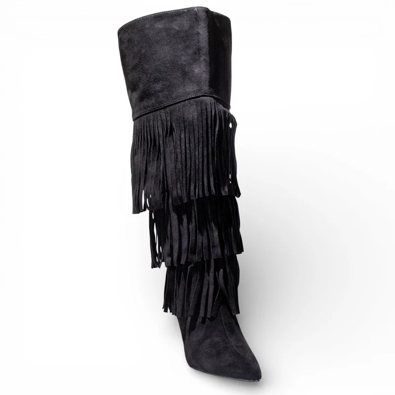 EuropeonUnion Women Black Chamois Boot #4815
