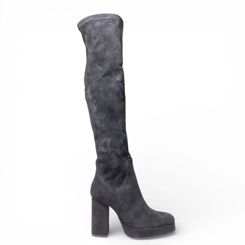 EuropeonUnion Women Black Chamois Boot #4793