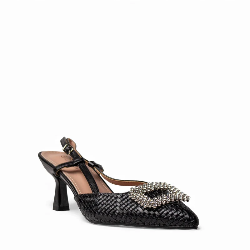 Europeon Union Women Black Magdool Heels #4730