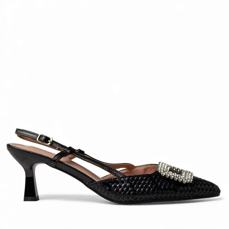 Europeon Union Women Black Magdool Heels #4730