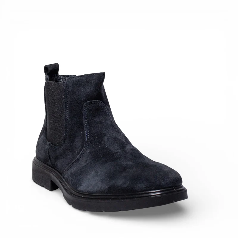 Italian Men DarkBlue Chamois HalfBoot #5100