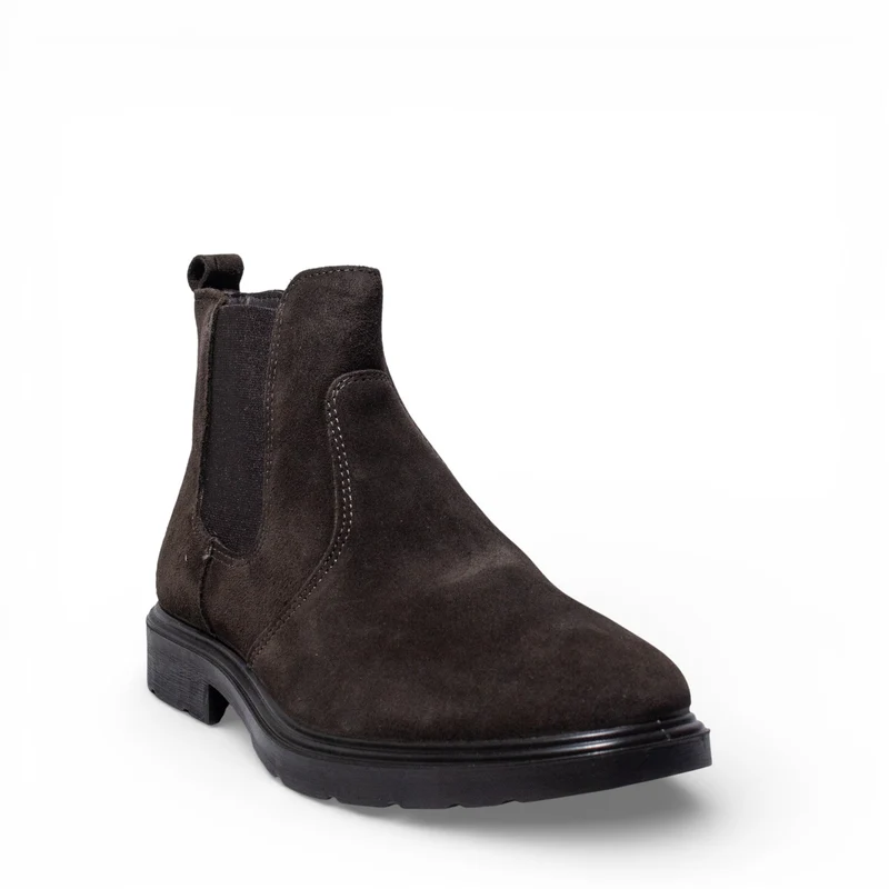 Italian Men Brown Chamois HalfBoot #5099