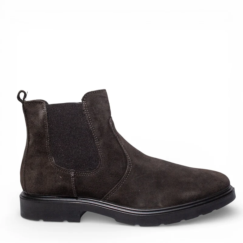 Italian Men Brown Chamois HalfBoot #5099