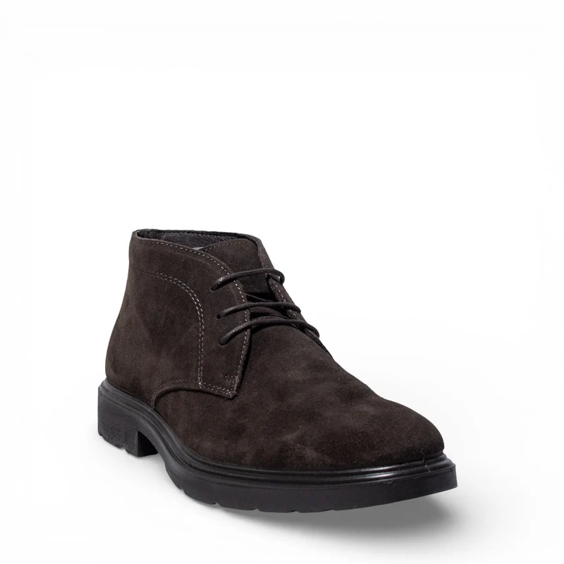 Italian Men Brown Chamois HalfBoot #5097