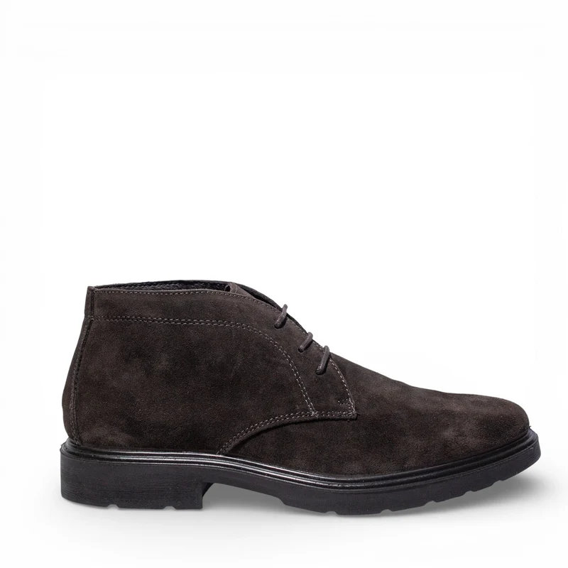 Italian Men Brown Chamois HalfBoot #5097