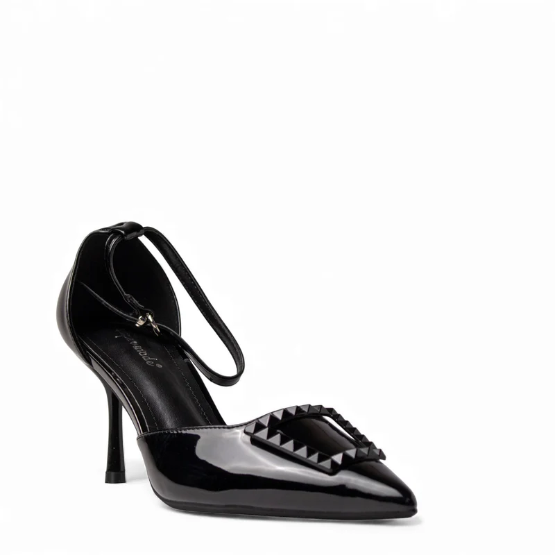 Europeon Union Women Black VernisLeather Heels #4635