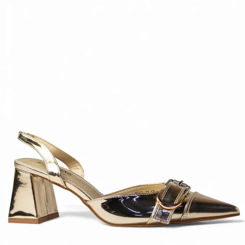 Europeon Union Women Gold VernisLeather Heels #4588