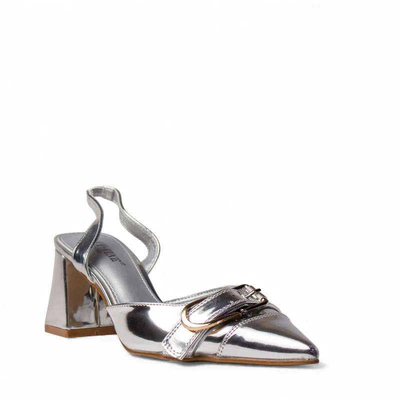 Europeon Union Women Sliver VernisLeather Heels #4587