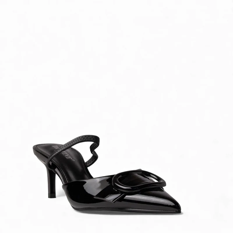 Europeon Union Women Black VernisLeather Heels #4578