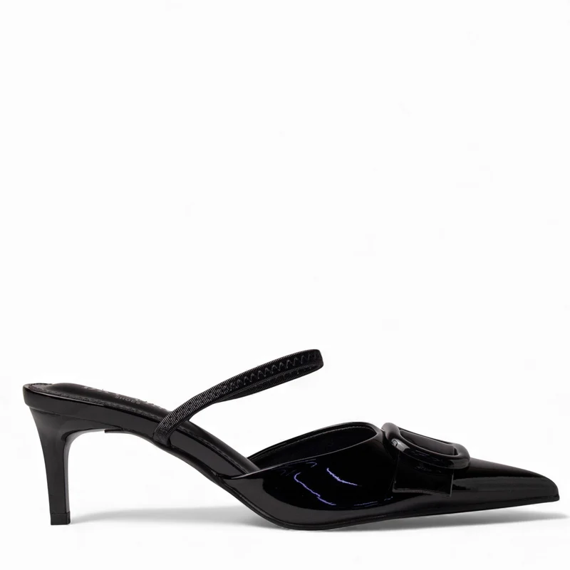 Europeon Union Women Black VernisLeather Heels #4578